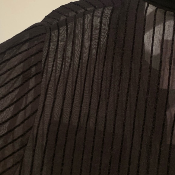 NWT Striped Button Down Blouse - Picture 6 of 7